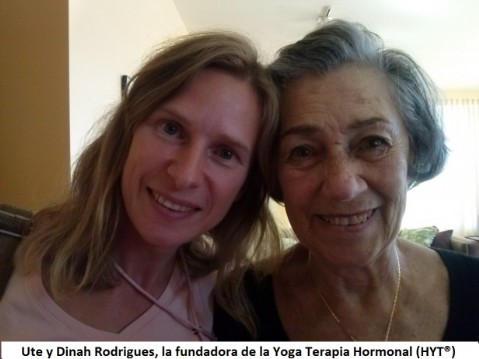 Ute Philipp con Dinah Rodrigues la fundadora de HYT en sus 90 años